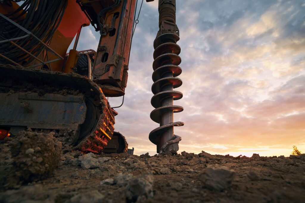 large equipment at construction site