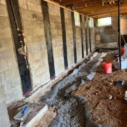 Interior French Drain With Carbon Foundation Straps