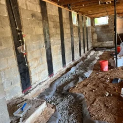 Interior French Drain With Carbon Foundation Straps