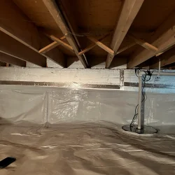 Vapor Barrier and Sump Pump (Crop Phone out)